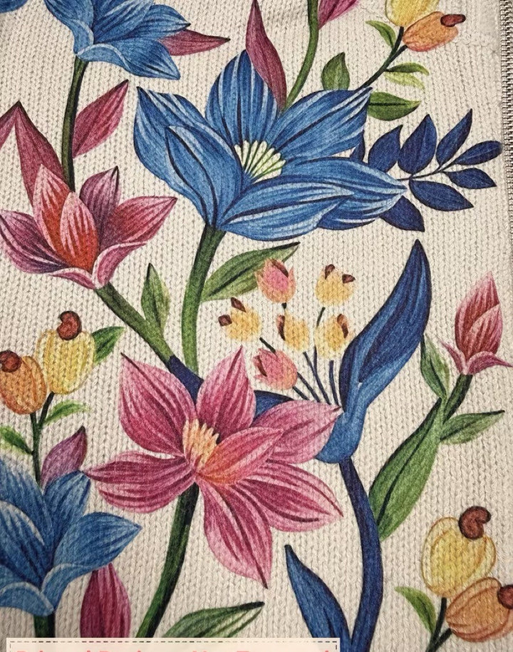 Jannetje | Bloemrijk Vest met Rits