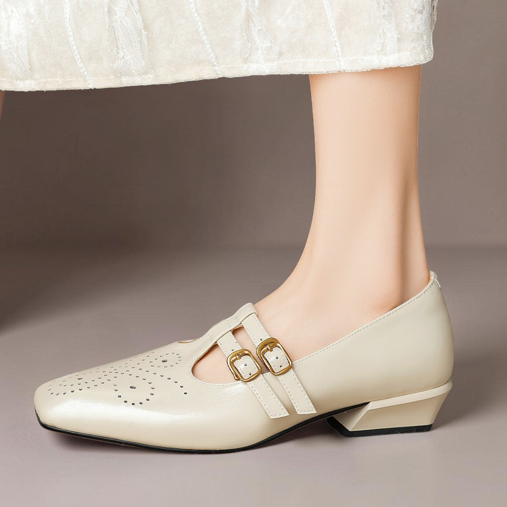 Carla | Verfijnde Dubbelgesp Pumps