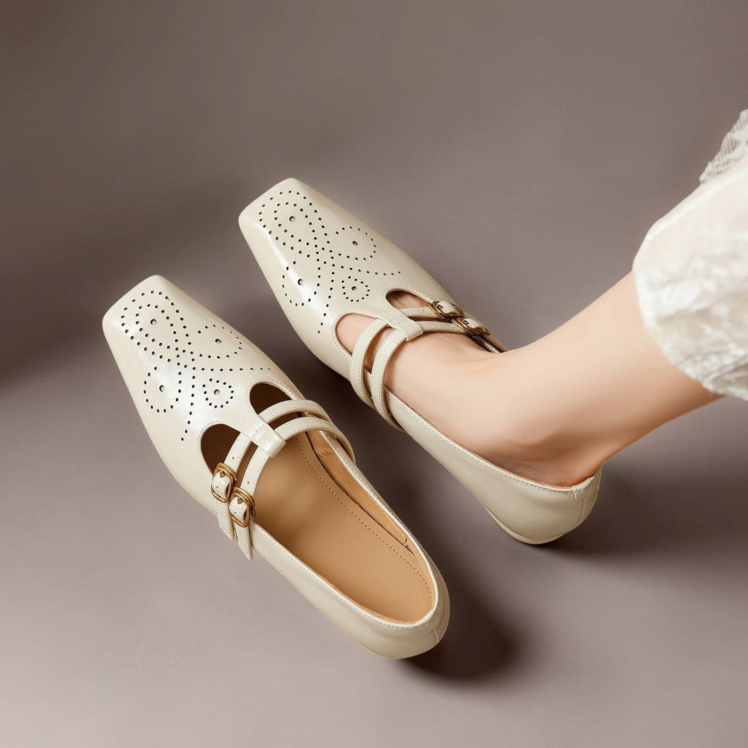 Carla | Verfijnde Dubbelgesp Pumps