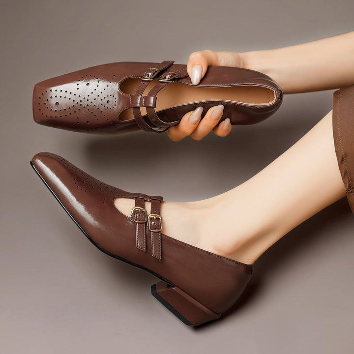 Carla | Verfijnde Dubbelgesp Pumps
