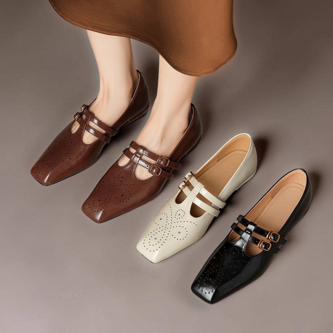 Carla | Verfijnde Dubbelgesp Pumps