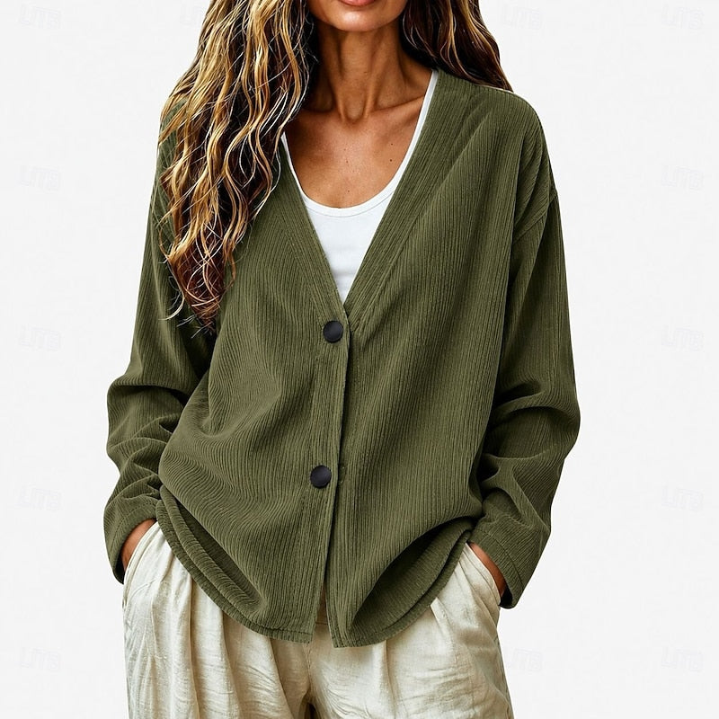Sien | Geribbeld Vest met Knoopsluiting