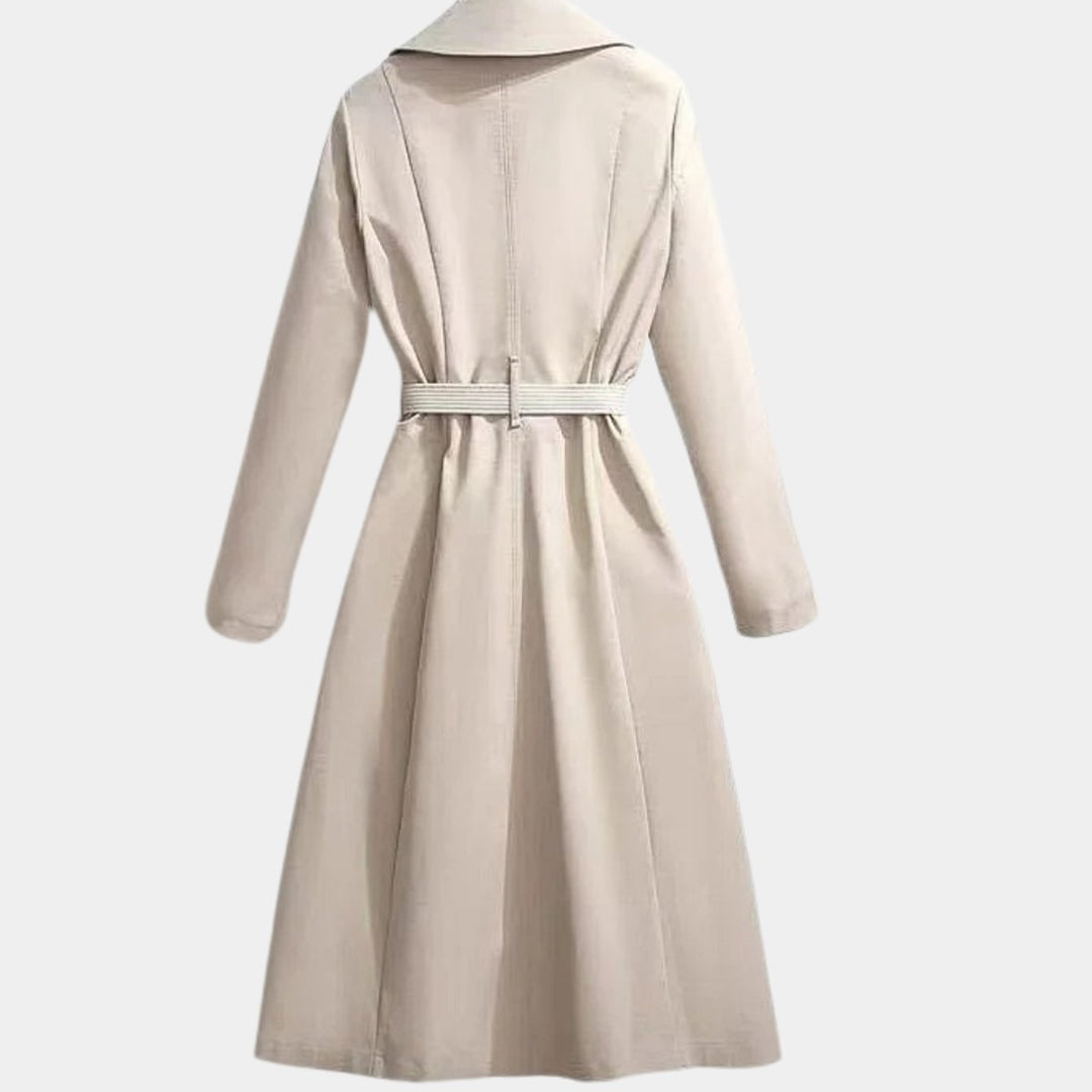 Rozalinde | Getailleerde Klassieke Midi-Trenchcoat
