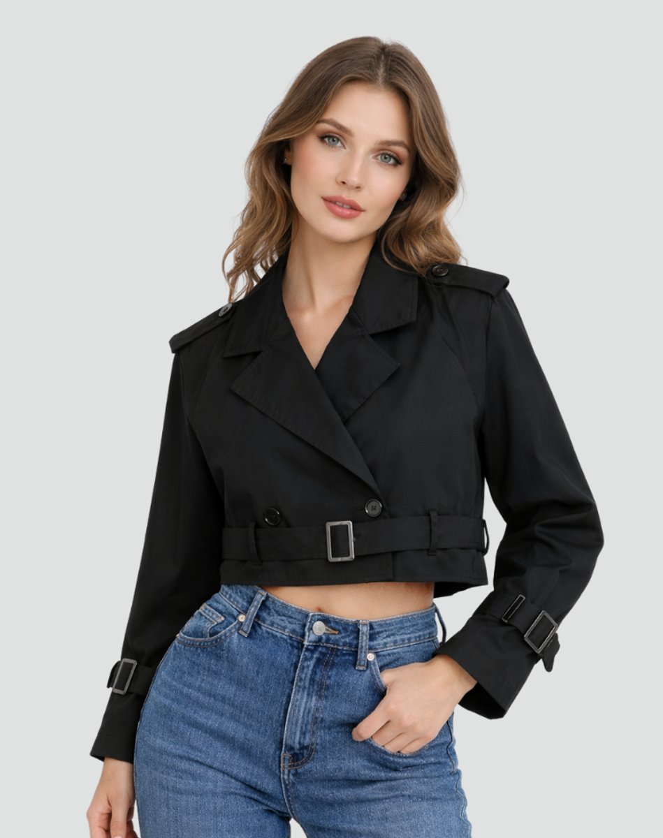 Leonie | Korte Trenchcoat met Ceintuur