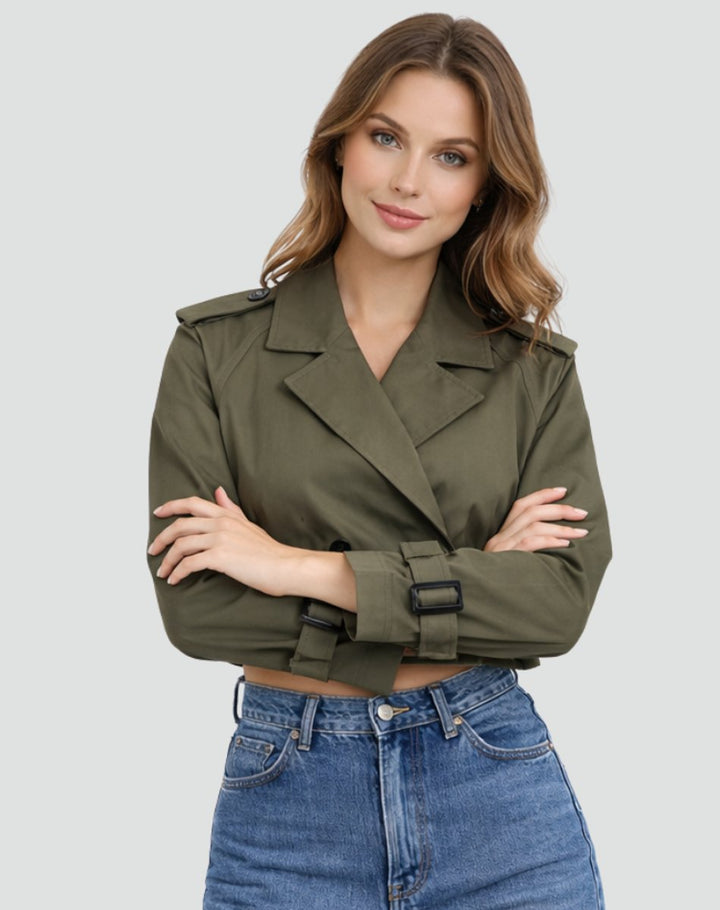 Leonie | Korte Trenchcoat met Ceintuur
