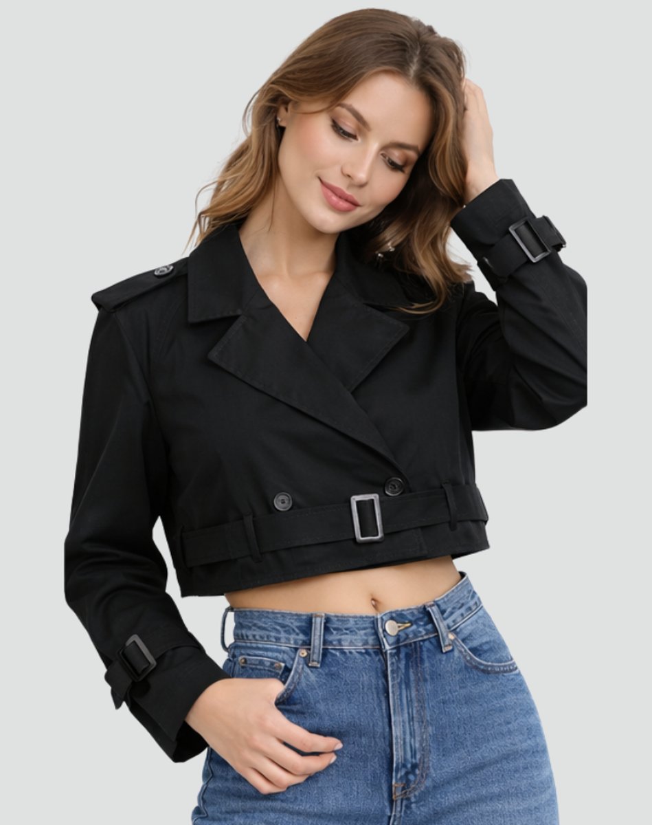 Leonie | Korte Trenchcoat met Ceintuur