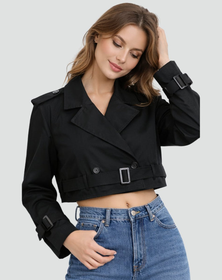 Leonie | Korte Trenchcoat met Ceintuur
