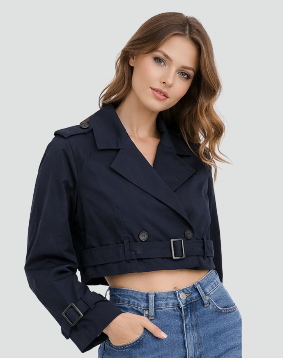 Leonie | Korte Trenchcoat met Ceintuur