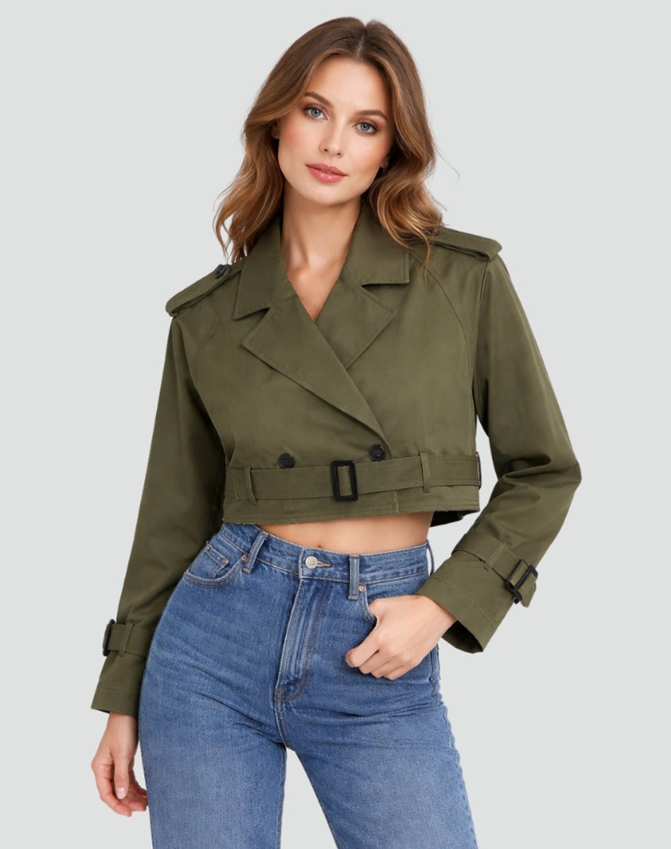 Leonie | Korte Trenchcoat met Ceintuur