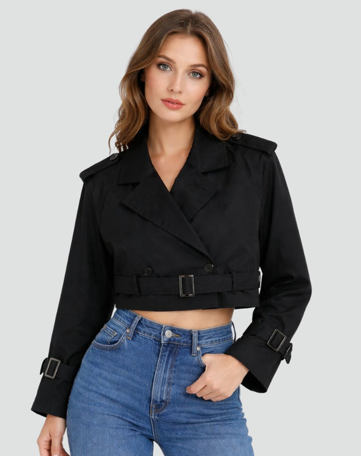 Leonie | Korte Trenchcoat met Ceintuur