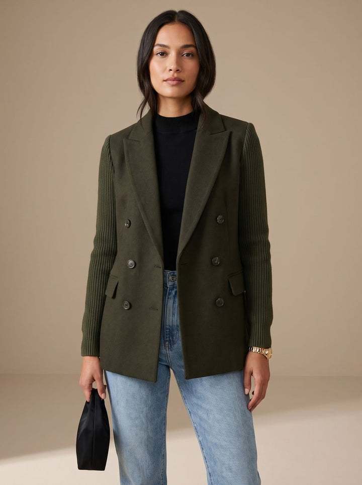 Elke | Getailleerde Blazer met Dubbele Rij Knopen