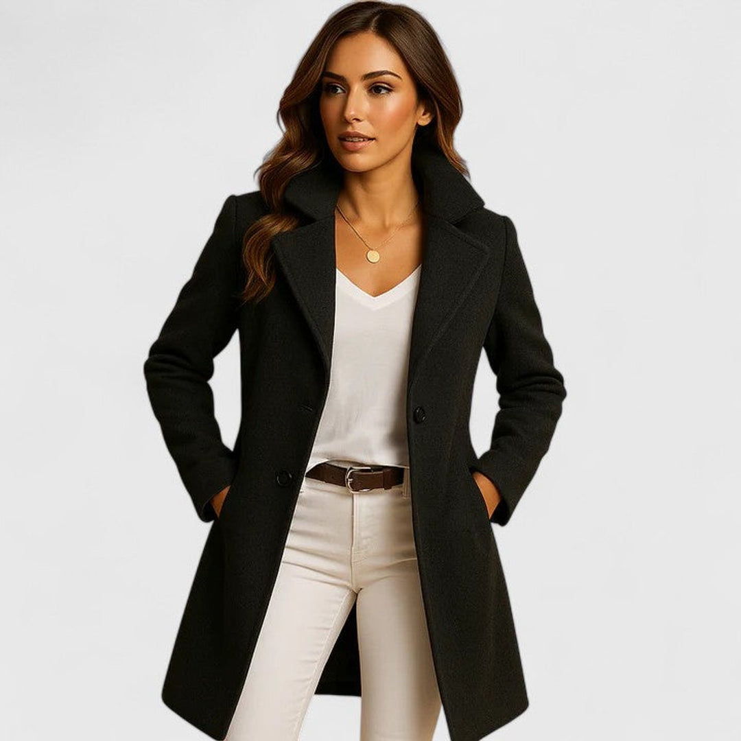 Hermien | Elegante Lange Klassieke Jas