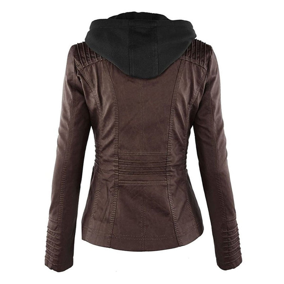 Cornelie | Stijlvol Bikerjack met Afneembare Capuchon