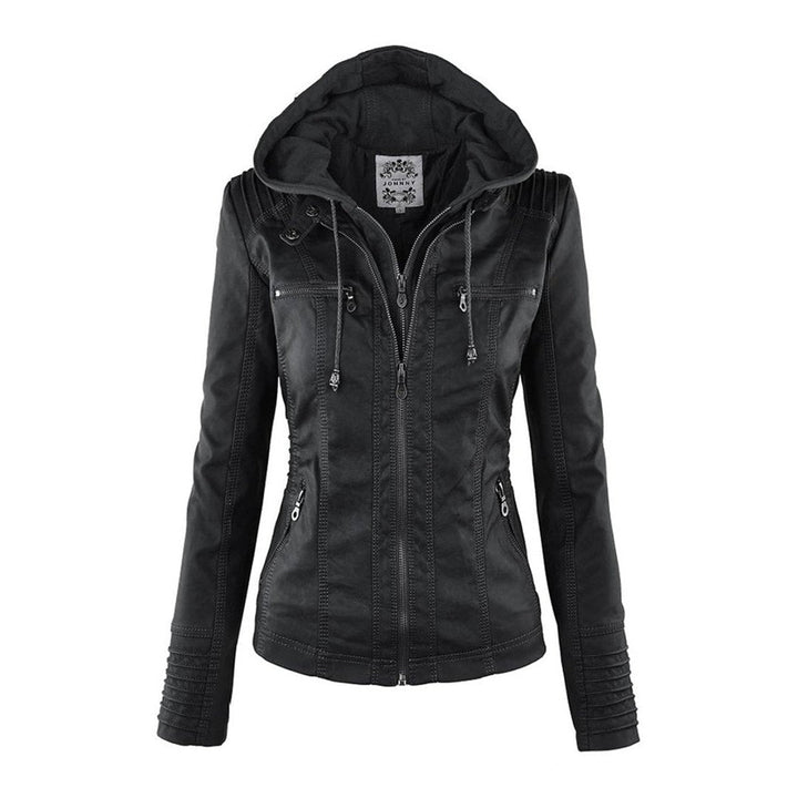 Cornelie | Stijlvol Bikerjack met Afneembare Capuchon