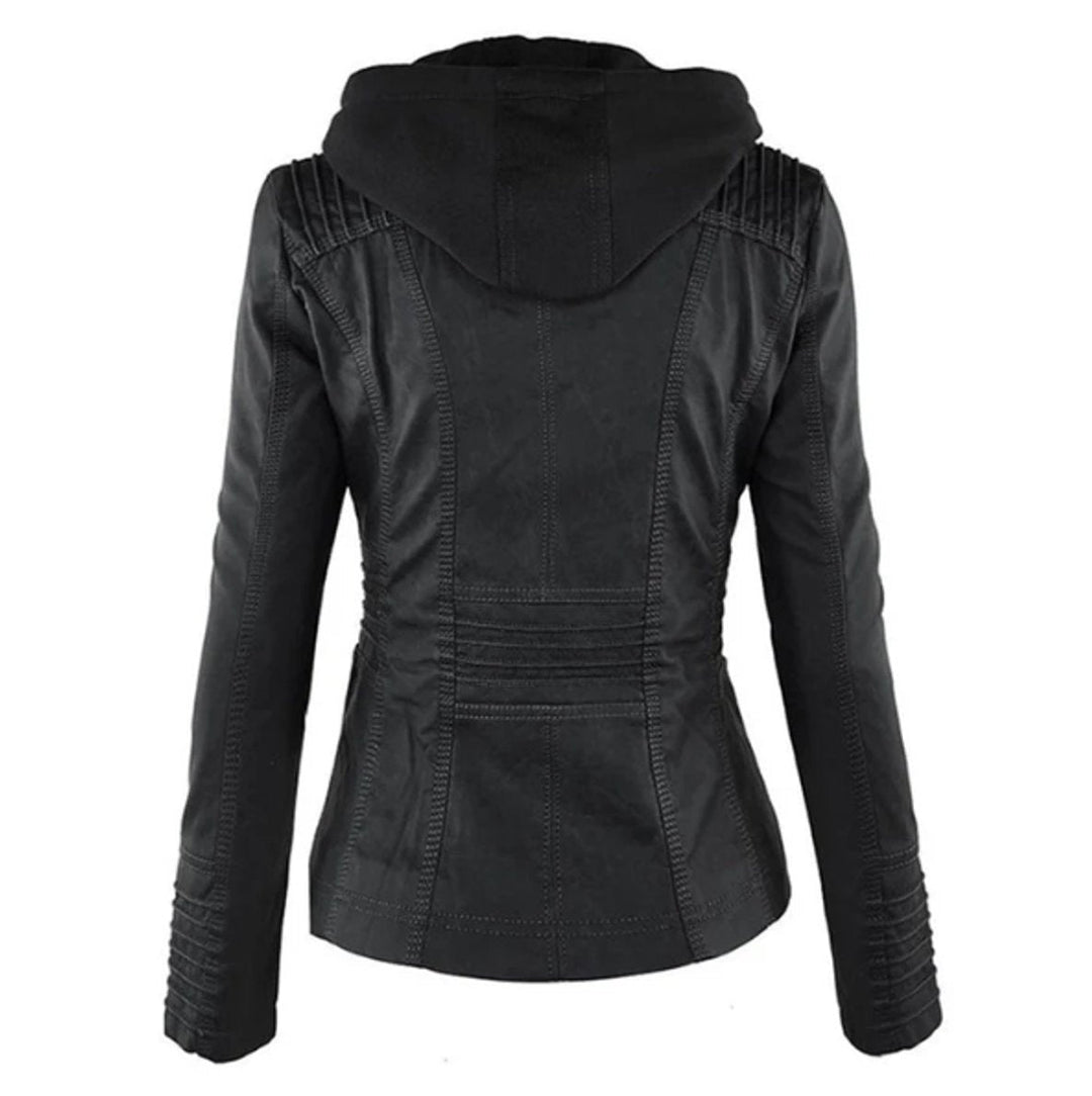Jantien | Sportieve Bikerjas met Capuchon