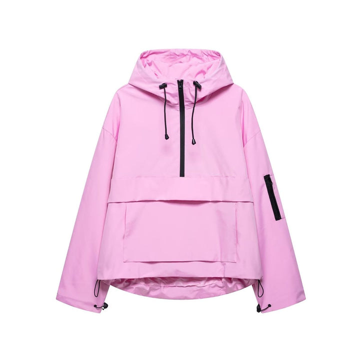 Nadine | Sportieve Anorak met Capuchon en Halve Rits