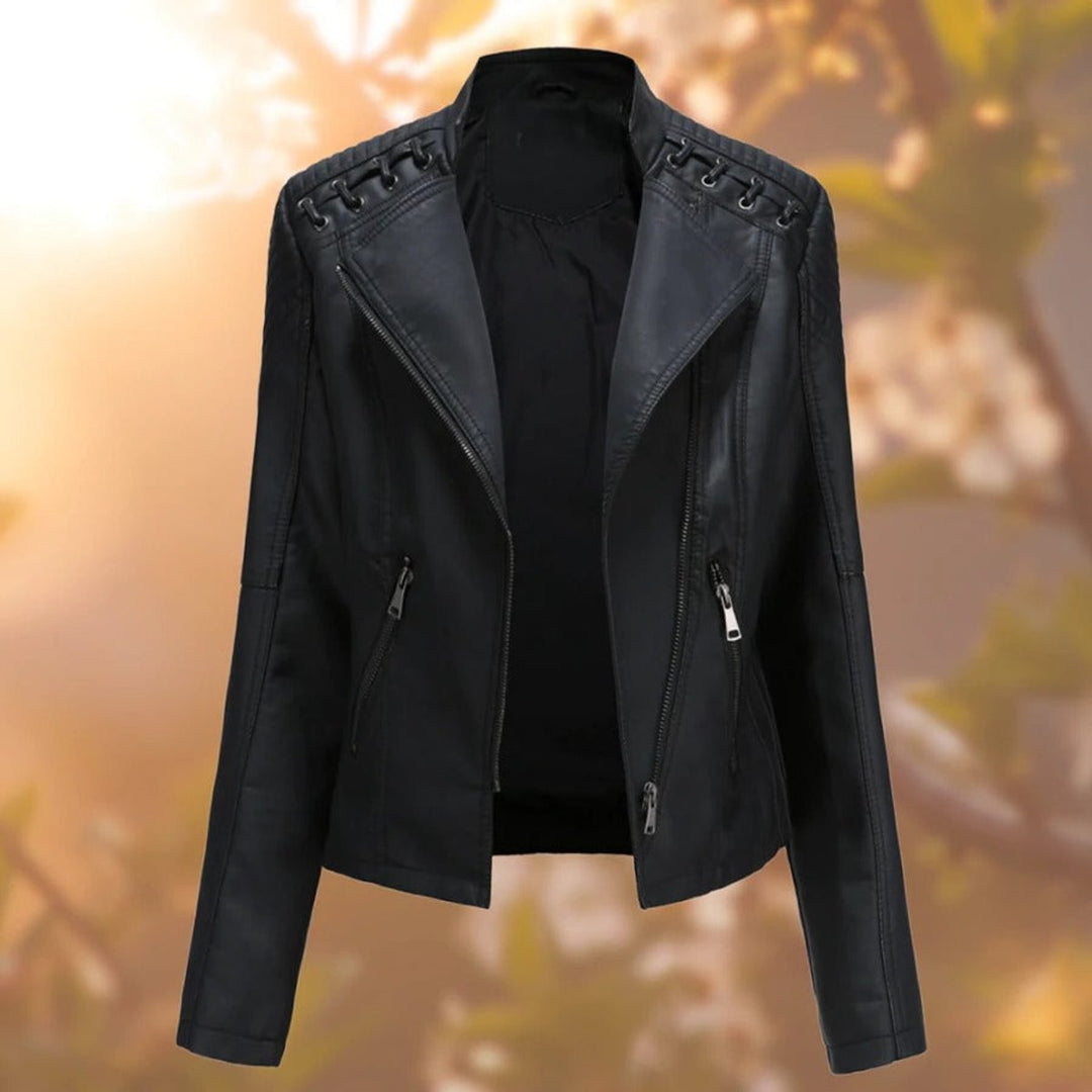Marte | Soepele Bikerjack met Ritsdetails