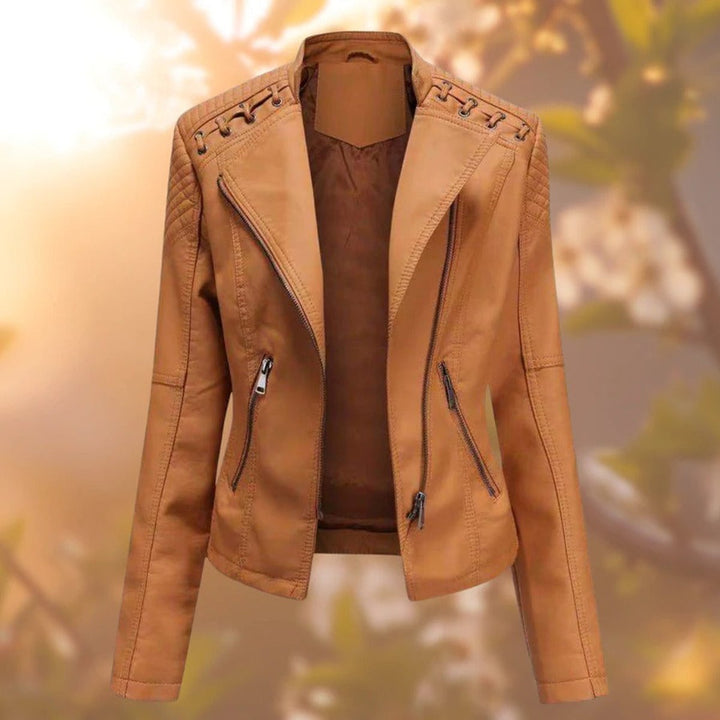 Marte | Soepele Bikerjack met Ritsdetails