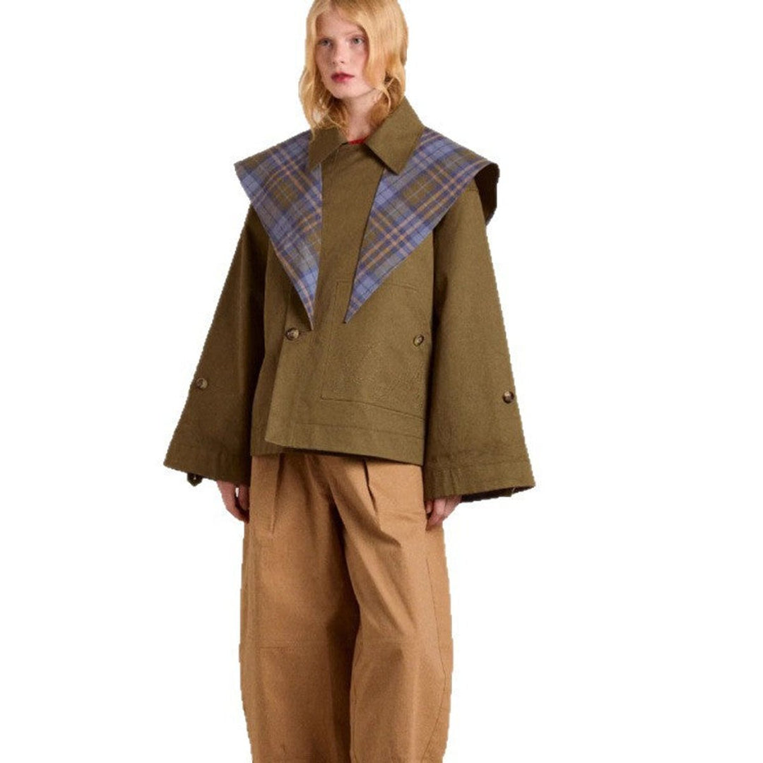 Fien | Oversized Korte Jas met Dubbele Knooprij