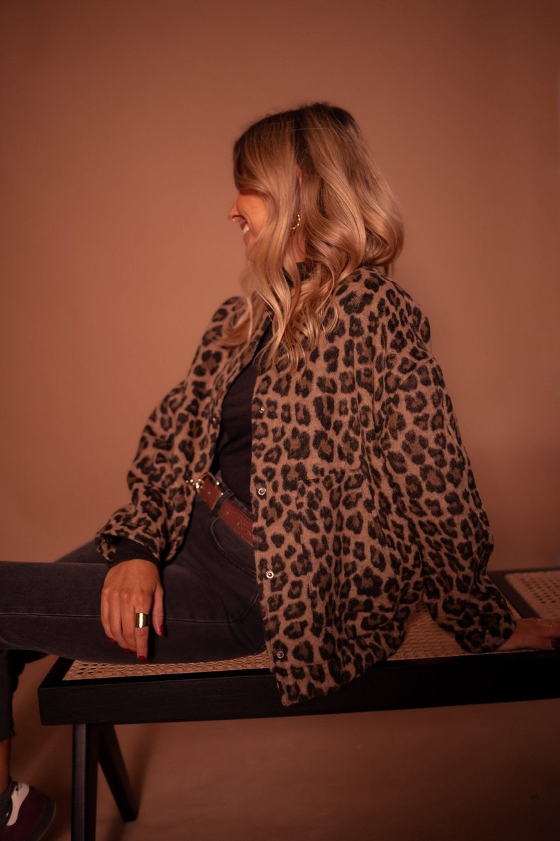 Linda | Oversized Jack met Luipaardprint