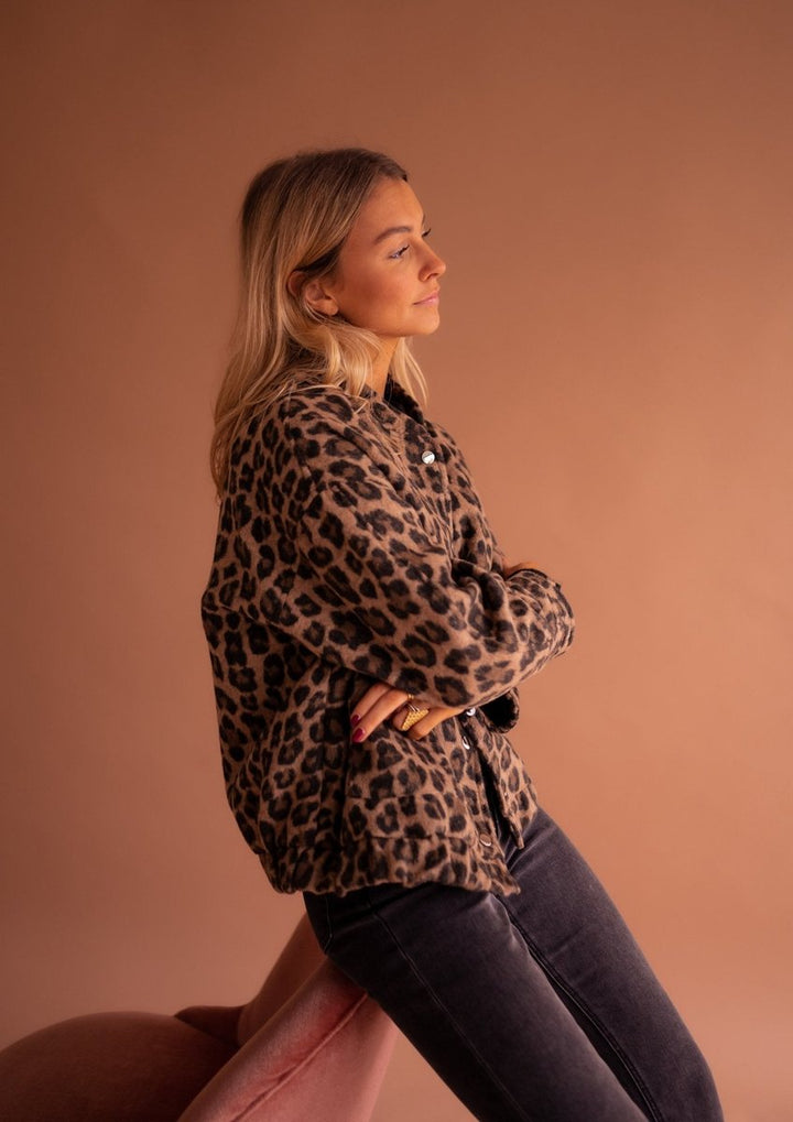 Linda | Oversized Jack met Luipaardprint