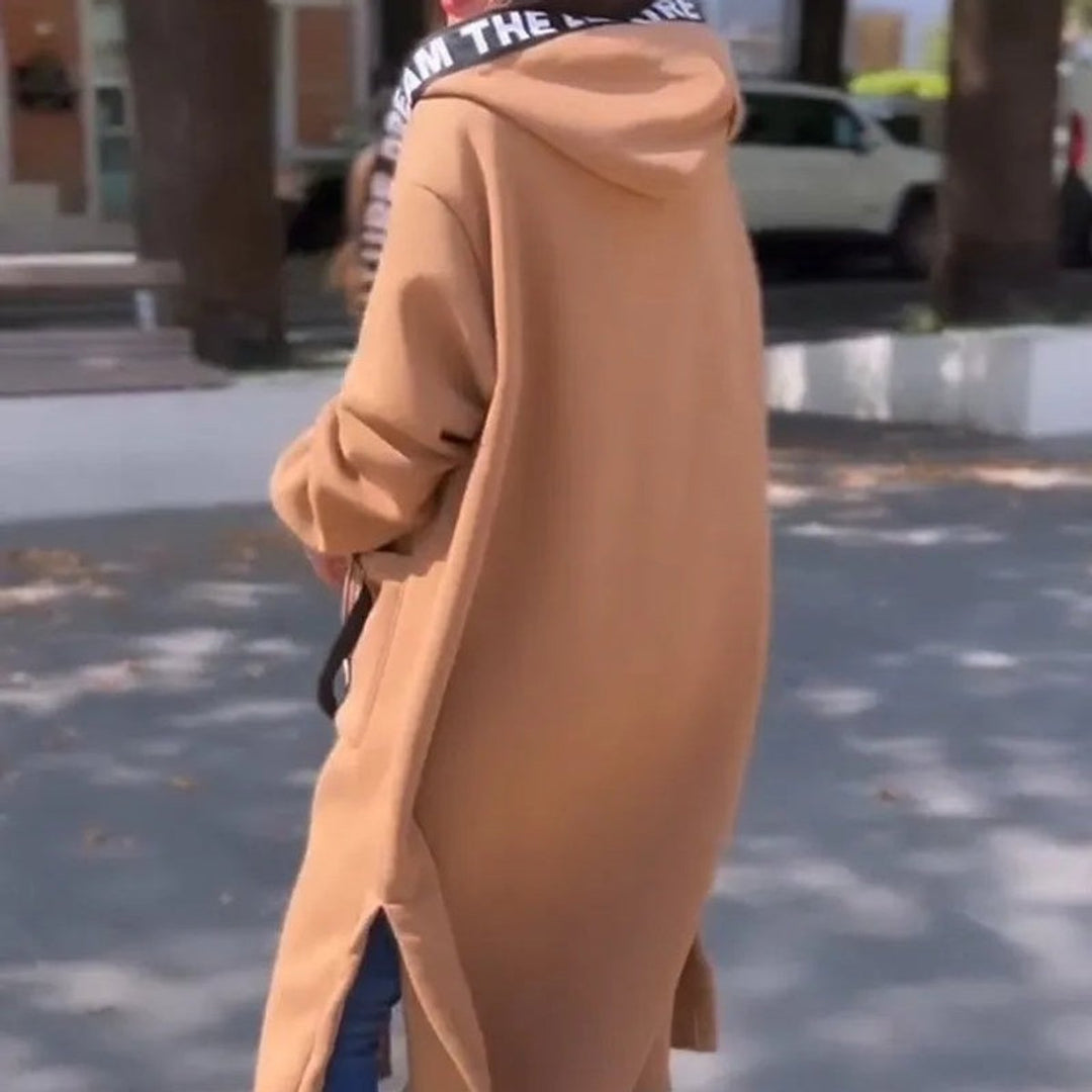 Elisa | Lange Oversized Jas met Capuchon