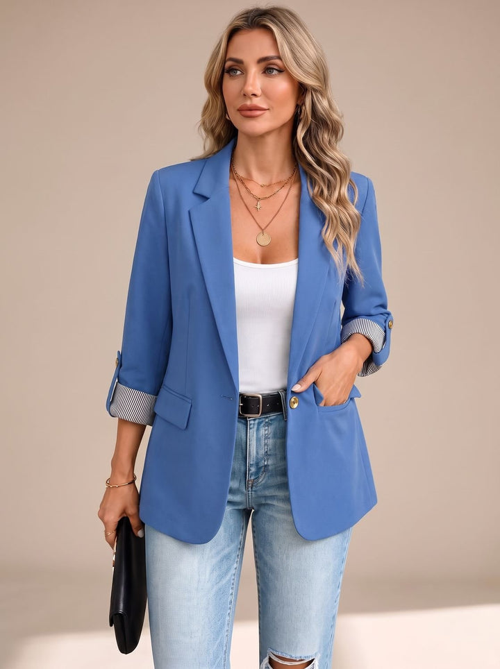 Harmke | Soepel Getailleerde Blazer met Oprolbare Mouwen