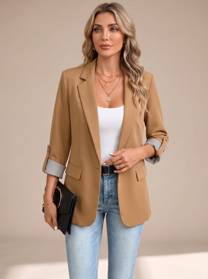 Harmke | Soepel Getailleerde Blazer met Oprolbare Mouwen