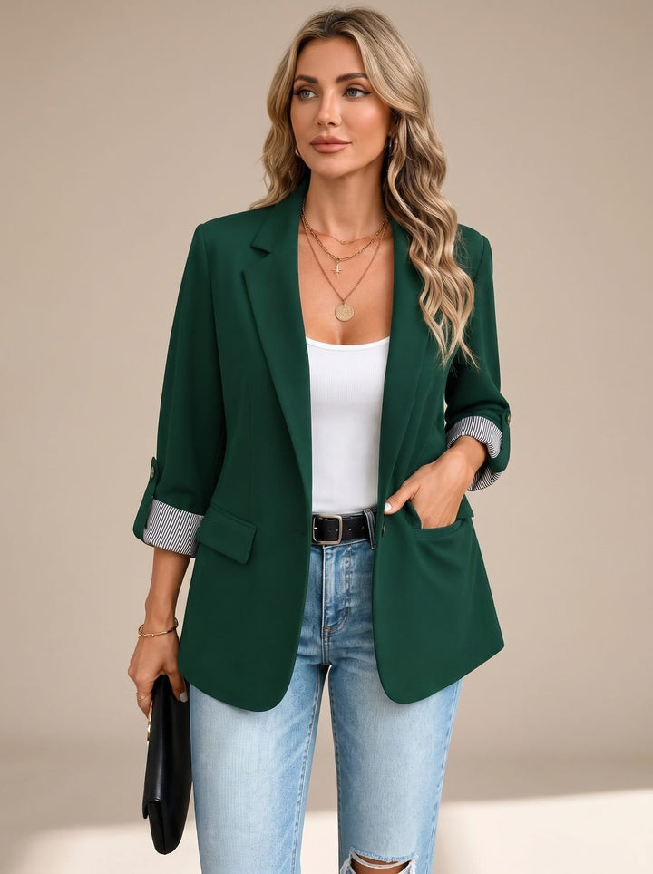 Harmke | Soepel Getailleerde Blazer met Oprolbare Mouwen