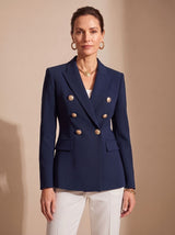 Doutzen | Getailleerde Double-Breasted Blazer met Sierknopen