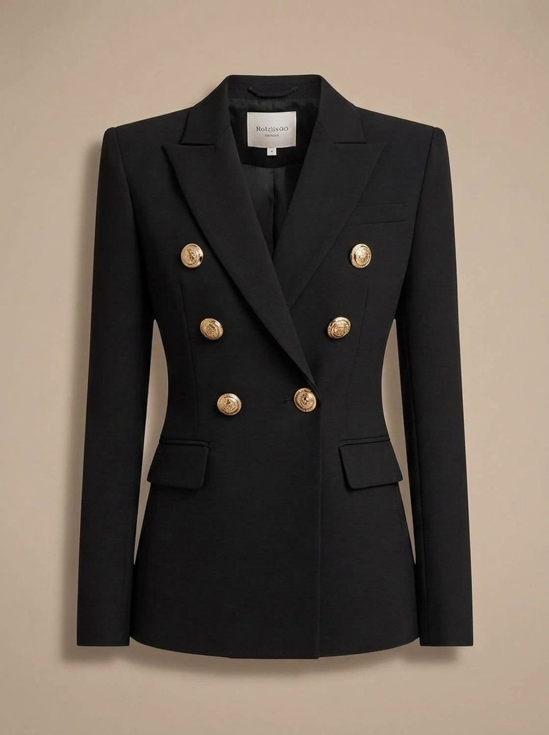 Doutzen | Getailleerde Double-Breasted Blazer met Sierknopen
