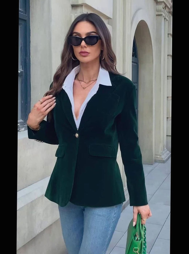 Carlijn | Verfijnde Blazer met Enkele Knoop