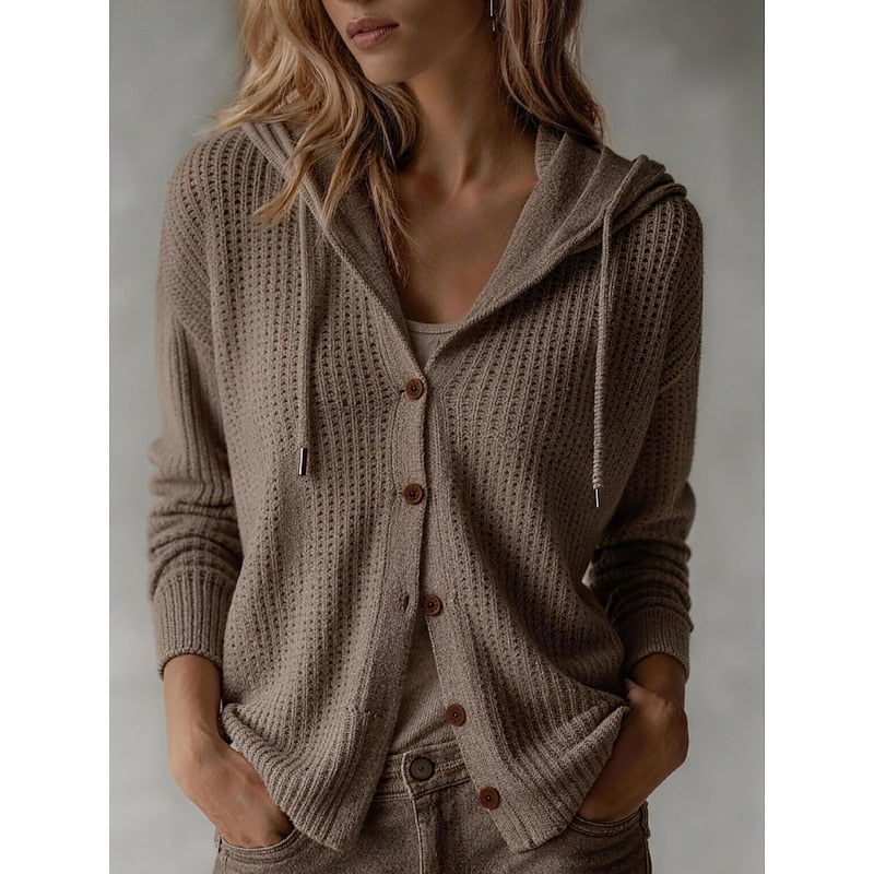 Frederike | Zacht Gebreid Capuchonvest